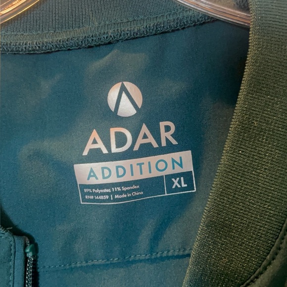 Adar Scrubs for Women Zippered Bomber Scrub Jacket size XL Caribbean blue - Picture 3 of 9